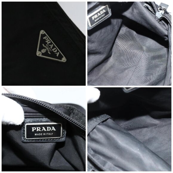 PRADA Shoulder Bag Nylon Black Auth gh414 - Picture 15 of 16